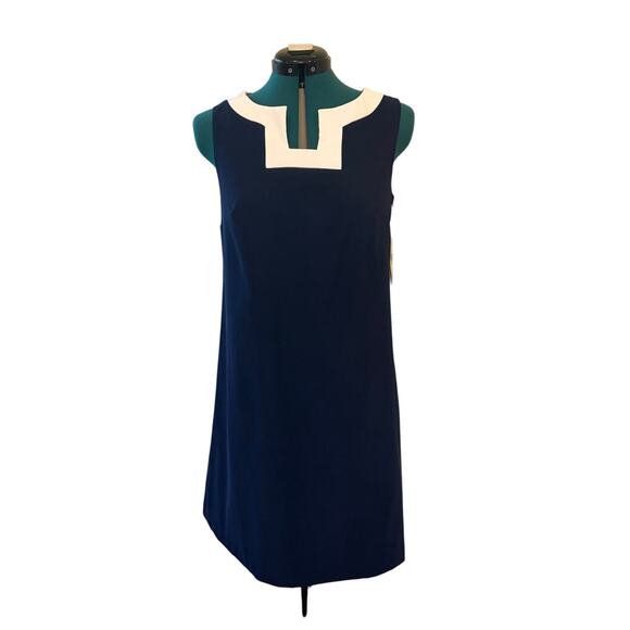 Kim rogers Blue Midi Causal Dress Causal Work Formal Sleeveless Stretch Size 6 - Picture 1 of 7